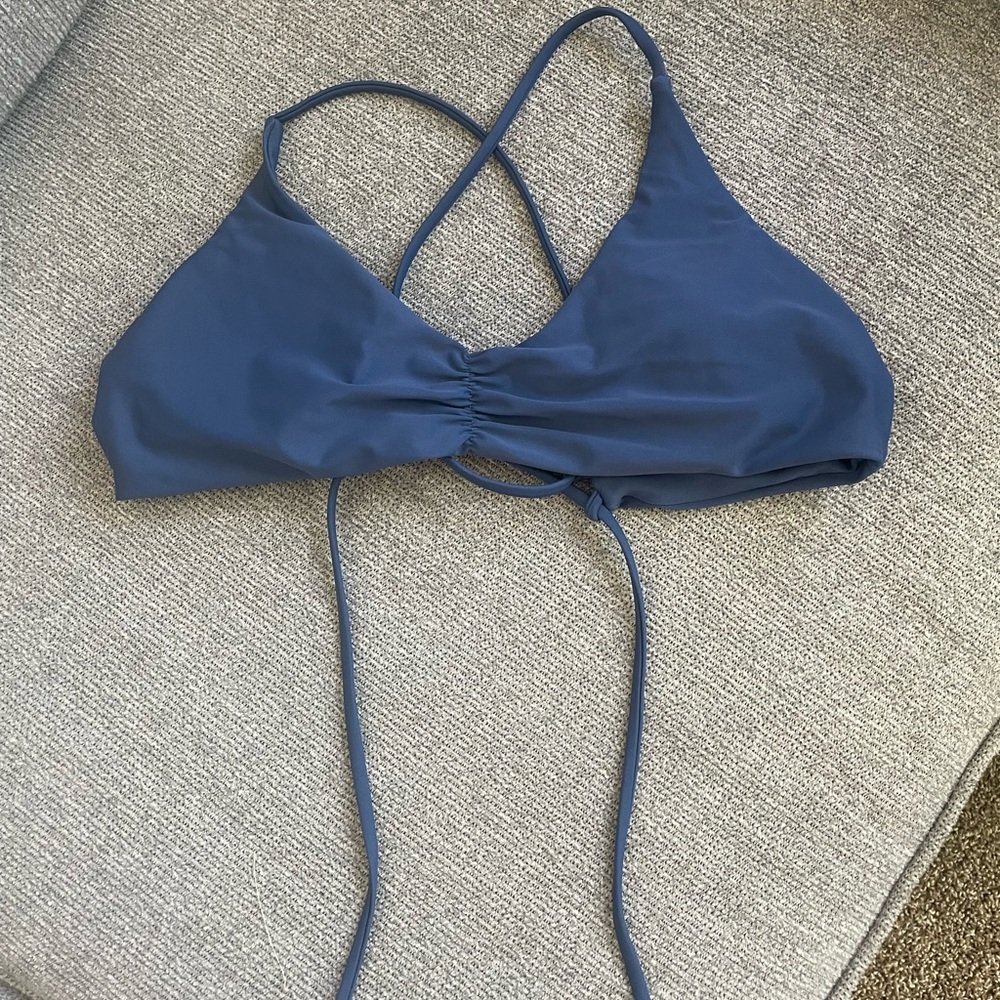 Blue bikini top
